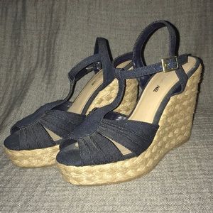 American Eagle Denim Wedges